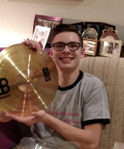 Meinl Cymbals HCS Cymbal Set Box Pack for Drums with 13" Hihats, 14" Crash, Plus Free 10" Splash, Sticks, Lessons — Made in Germany — Durable Brass, 2-Year Warranty, Traditional Finish (HCS1314 40 71kw0meJaL