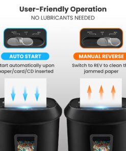 Paper Shredder,VidaTeco 14-Sheet Cross-Cut Shredder with US Patented Cutter,Also Shreds Card/CD,Heavy Duty Paper Shredder for Home Office,Durable&Fast with Jam Proof System,6.6-Gallon Basket (ETL) Cross Cut 14-Sheet 25 71kx9Tq73FS