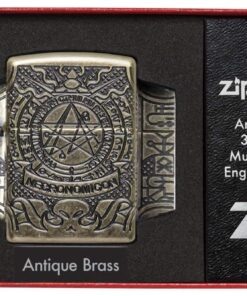 Zippo Armor Deep Carve Lighters Armor Antique Brass Book of the Dead 15 71kxbCMvMuL
