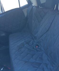 4Knines Dog Seat Cover Without Hammock for Cars, SUVs, and Small Trucks - Heavy Duty, Non Slip, Waterproof (Black) Black 44 71kxcCY3NL