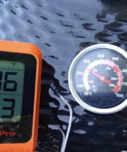 DOZYANT BBQ Charcoal Grill Smoker Temperature Gauge Pit Barbecue Thermometer Fahrenheit and Heat Indicator for Meat Cooking Port Lamb Beef, Stainless Steel Temp Gauge 2.38" 32 71kyJFwNwfL