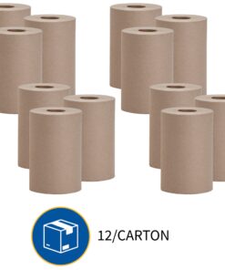 Genuine Joe GJO22200 Hard Wound Roll Towel, 350' Length x 7-8/9" Width, Natural (Case of 12) 12 Count (Pack of 1) 10 71kyd2VrL