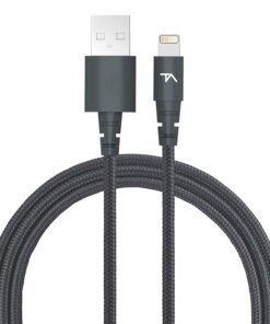 Tech Armor Apple MFi Certified Lightning Cable to USB A - 2FT Space Grey - Tough-Braided Extra-Strong Jacket - Sync/Charge iPhone & iPad Lightning 2 ft 15 71kz30wglkL