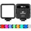 RGB Video Lights, Magnetic LED Camera Light 360° Full Color with 3 Cold Shoe Mounts, 2000mAh Rechargeable CRI95+ 2500-9000K Dimmable Panel Lamp Portable Photography Lighting Black 21 71kzo8fnpmL