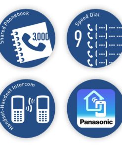 Panasonic Link2Cell Bluetooth Cordless DECT 6.0 Expandable Phone System with Answering Machine and Enhanced Noise Reduction - 5 Handsets - KX-TGE475S (Silver) Five Handsets - KX-TGE475S 33 71l BwZnPpL