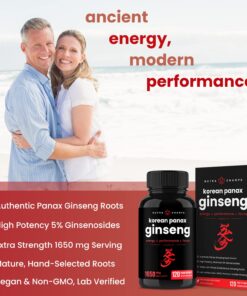 NutraChamps Korean Red Panax Ginseng Capsules | Extra Strength Ginsenosides for Energy, Focus, Performance, Vitality & Immune Support | Korean Red Ginseng Root Extract Powder Supplement | Vegan Pills 20 71l urUfXSL