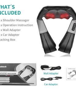 Shiatsu Neck and Back Massager with Soothing Heat, Nekteck Electric Deep Tissue 3D Kneading Massage Pillow for Shoulder, Leg, Body Muscle Pain Relief, Home, Office, and Car Use Black 30 71l00Q7YN7L