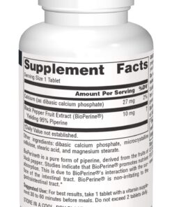 Source Naturals BioPerine - Black Pepper Fruit Extract, Promotes Nutrient Absorption* 10 mg, - 120 Tablets 7 71l0heVLDWL