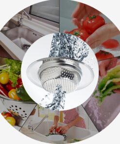 Fengbao 2PCS Kitchen Sink Strainer - Stainless Steel, Large Wide Rim 4.5" Diameter 28 71l19zuF5L