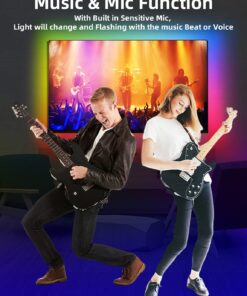 Daymeet LED Lights for TV, 9.8FT TV Led Backlight Lights ICRGB Led TV Lights for 32-60inch TV USB Led Strip Lights for TV Led Lights Behind Sync with Music Bluetooth APP Control Led Lights for Bedroom Dreamcolor 9.8ft for 32"-60" TV 21 71l1mccpHiL