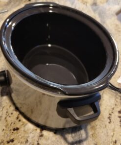 Hamilton Beach 6-Quart Slow Cooker with 3 Cooking Settings, Dishwasher-Safe Stoneware Crock & Glass Lid, Silver (33665G) 38 71l26DrNFBL