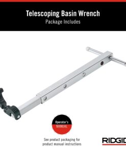 RIDGID 31175 Model 1017 Fold Over Basin Adjustable 10" To 17" Pipe Wrench, Silver, Made In The USA 3/8 - 1-1/4 21 71l2CcmaAL