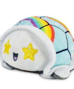 Alternative view of TeeTurtle - The Original Reversible Turtle Plushie - Rainbows - Cute Sensory Fidget Stuffed Animals That Show Your Mood 3.5 inch
