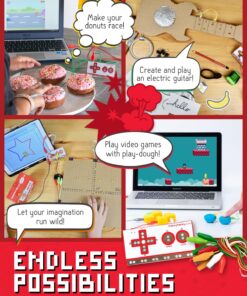 Makey Makey STEM Kit from JoyLabz - Hands-on Technology Learning Fun - Science Education - 1000s of Engineering and Computer Coding Activities Red 24 71l3MS84woL