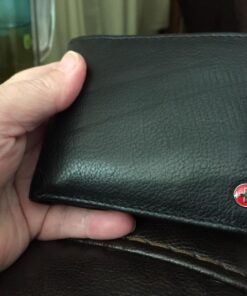 Alpine Swiss Mens RFID Blocking Leather Multi Card High Capacity Bifold Wallet One Size Black 31 71l3anDvDRL