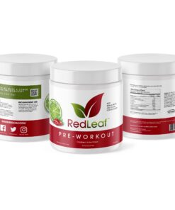 Red Leaf Pre Workout Energizer Powder, BCAA's, Beta-Alanine, Amino Acids and Green Tea for Immune Support and Preworkout Energy, Natural Cranberry Lime Flavor - 30 Servings 20 71l42wid9L