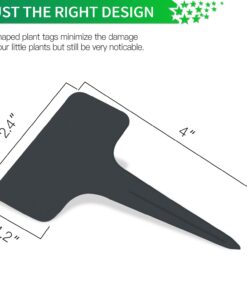 Prudance® 50pcs T Tag Plant Markers - Premium Nursery Garden Labels - Black 24 71l4HrgMRlL