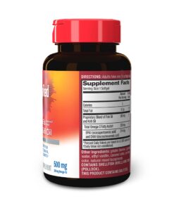 Megared Omega 3 Fish Oil & Antarctic Krill Oil Softgels for Brain, Heart, Joints & Eye Support, (80 Count Bottle), Concentrated Omega 3 Fatty Acid Supplement with EPA, DHA, Phospholipids 500mg 80ct 56 71l5p9x47xL