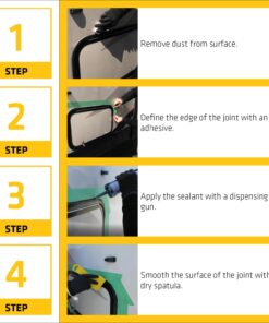 Sika Sikaflex-221 - Black - Multi-purpose polyurethane sealant/adhesive - Creates permanent elastic seal - Sandable/paintable - Non-corrosive - 10.1 fl oz Compact 13 71l8Iq5SN L