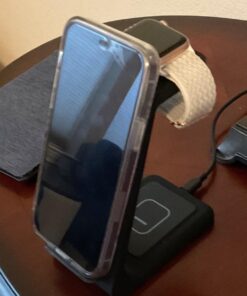 Wireless Charging Stand, GEEKERA 3 in 1 Wireless Charger Dock Station for iPhone 15 14 13 12 11 Pro Max Plus XR XS 8 Plus, Apple Watch Ultra/9/SE/8/7/6/5/4/3/2, AirPods Pro/3 Black 33 71l9c50d34L