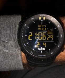 PALADA Men's Digital Sports Watch Waterproof Tactical Watch with LED Backlight Watch for Men Black 40 71l9qrM MOL