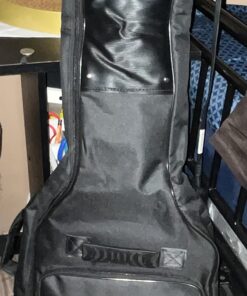 Faswin 41 Inches Guitar Bag Dual Adjustable Shoulder Strap Acoustic Guitar Gig Bag, Guitar Case Waterproof Oxford Cloth 0.3 Inch Thicken Sponge Pad, Black 40 71lAf5gOv2L