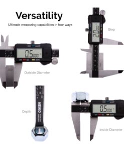 NEIKO 01407A Electronic Digital Caliper | 0-6 Inches | Stainless Steel Construction with Large LCD Screen | Quick Change Button for Inch/Fraction/Millimeter Conversions 6 Inch 29 71lBgIuaX0L