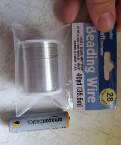 Darice 28-Gauge Beading Wire, 40-Yard, Silver 8 71lBtiuK7hL