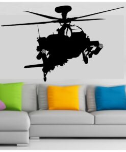 Military Apache Attack Army Helicopter vinyl sticker wall car decal (5.5"inch) 5.5"inch