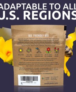 Bee Friendly Wildflower Seed Mix - Bulk 1 Ounce Packet - Over 7,500 Open Pollinated Seeds - Save The Bees! 1 Ounce Pouch 34 71lCsZmCq8L