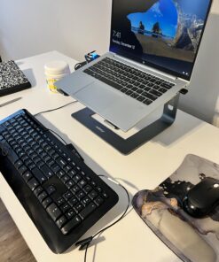 Nulaxy Laptop Stand, Detachable Ergonomic Laptop Mount Computer Stand for Desk, Aluminum Laptop Riser Notebook Stand Compatible with MacBook, Dell XPS, All 10-16" Laptops - Gray A-Grey 27 71lCy rrD4L