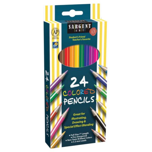 Sargent Art Color Pencils, Assorted Colors, Box Of 24 24 Count (Pack of 1)