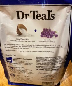 Dr Teal's Epsom Salt Soaking Solution, Soothe & Sleep, Lavender, 3lbs (Packaging May Vary) 3 Pound (Pack of 1) White 29 71lDQe0qcRL