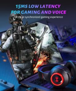 Alternative view of Edifier G4s Wireless Noise Cancelling Gaming Headset 15ms Ultra-Low Latency Headphones with Microphone 5.3 Bluetooth Gaming Headset 46 Hour Battery Life Gaming Headset for PC Playstation Switch Phone Wireless Bluetooth