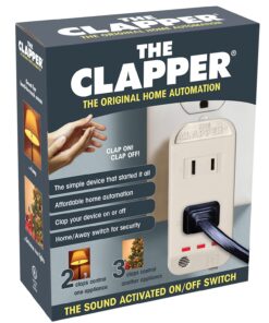 The Clapper, The Original Home Automation Sound Activated Device, On/Off Light Switch, Clap Detection - Kitchen Bedroom TV Appliances - 120v Wall Plug Smart Home Technology, As Seen On TV Home Gift Original Clapper 14 71lE3atg ZL