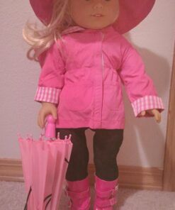 Dress Along Dolly 6pc Rainy Day 18" Doll Outfit- American Clothes & Accessories Set Includes Raincoat, Umbrella, Boots, Hat, Pants & Shirt- Perfect Holiday Girl Gift Set for Less 33 71lEAQvR8L