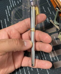 Scriveiner Silver Chrome Rollerball Pen - Stunning Luxury Pen with 24K Gold Finish, Schmidt Ink Refill, Best Roller Ball Pen Gift Set for Men & Women, Professional, Executive Office, Nice, Fancy Pens - Silver with Chrome 48 71lEK4mJCaL