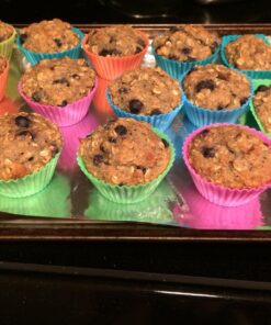 IPOW 24 Pack Silicone Cupcake Baking Cups Reusable Food-Grade BPA Free Non-Stick Muffin Liners Molds Sets, 2 Shapes Round Rectangle 34 71lEvxJ7AL