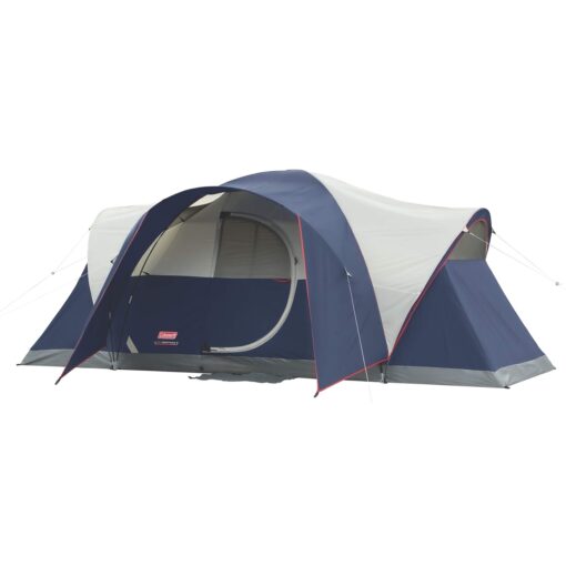 Coleman Elite Montana Camping Tent with LED Lights, Weatherproof 8-Person Family Tent with Included Carry Bag, Rainfly, Air Vent, and LED Lights with 3 Settings Lighted Tent