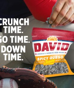 DAVID Seeds Jumbo Sunflower, Limited Edition Javier Baez Spicy Queso, 5.25 oz 5.25 Ounce (Pack of 1) 14 71lIUo0S4nL