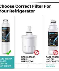 ICEPURE PLUS NSF/ANSI 53&42 DA29-00020B Refrigerator Water Filter,Replacement for Samsung DA97-08006A, DA29-00020A, RF28JBEDBSG, HAF-CIN/EXP, HAF-CIN, KENMORE 469101, RF28HMEDBSR, RF4287HARS,4PACK 16 71lJ1Hk6ozL