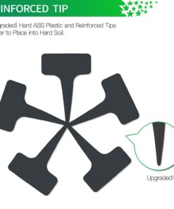 Prudance® 50pcs T Tag Plant Markers - Premium Nursery Garden Labels - Black 21 71lJcVZbo7L