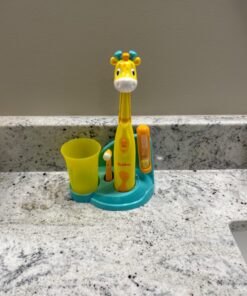 Brusheez® Kids’ Electric Toothbrush Set - Safe & Effective for Ages 3+ - Parent Tested & Approved with Gentle Bristles, 2 Brush Heads, Rinse Cup, 2-Minute Timer, & Storage Base (Jovie The Giraffe) Jovie the Giraffe 28 71lJe6lY9kL