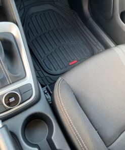 Motor Trend FlexTough Floor Mats for Cars, Black Deep Dish All-Weather Mats, Waterproof Trim-To Fit Automotive Floor Mats for Cars Trucks SUV, Universal Floor Liner Car Accessories Full Set 43 71lK CHVOBL