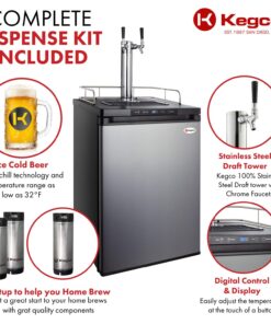 Alternative view of Kegco MDK-309SS-01 Keg Dispenser, Stainless Steel, 2 Tap