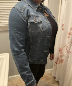 Wrangler Authentics Women's Stretch Denim Jacket Large Blue 35 71lL9MUfbLL