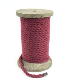 Ravenox Natural Twisted Cotton Rope | Made in The USA | Strong Triple-Strand Cordage for Sports, Décor, Pet Toys, Crafts, Macramé & Indoor Outdoor Use| by The Foot & Diameter (Multiple Color) Burgundy 1/4 Inch x 25 Feet 13 71lLE hQ9L 3