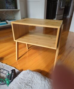 LASUAVY Bamboo Nightstands Set of 2 – Stackable Side Tables with Open Storage Compartment – Rustic Wood Bedside Tables for Bedroom, Living Room, Nursery – Modern and Versatile,Natural 1 41 71lLS17KJL