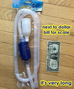 SunGrow Aquarium Maintenance Kit with Priming Bulb, 65-Inches, Easy to Use, Perfect for Small Fish Tanks, 2-Minutes to Assemble (3.5" nozzle length) Blue Sand Cleaner ( 3.5" nozzle length ) 27 71lLSaw5ZcL