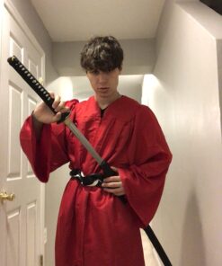 Vulcan Gear Traditional Japanese Handmade Sharp Katana Samurai Sword with Scabbard and Sword Stand Dragon Tsuba 59 71lM3RbSE3L